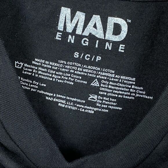 Mad Engine Conference Call Cat Short Sleeve T-shirt Black S NWT - Picture 4 of 6